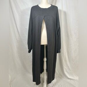 NAP Loungewear Cape‎ Robe Gown Dress Long Sleeve Charcoal Gray Large
